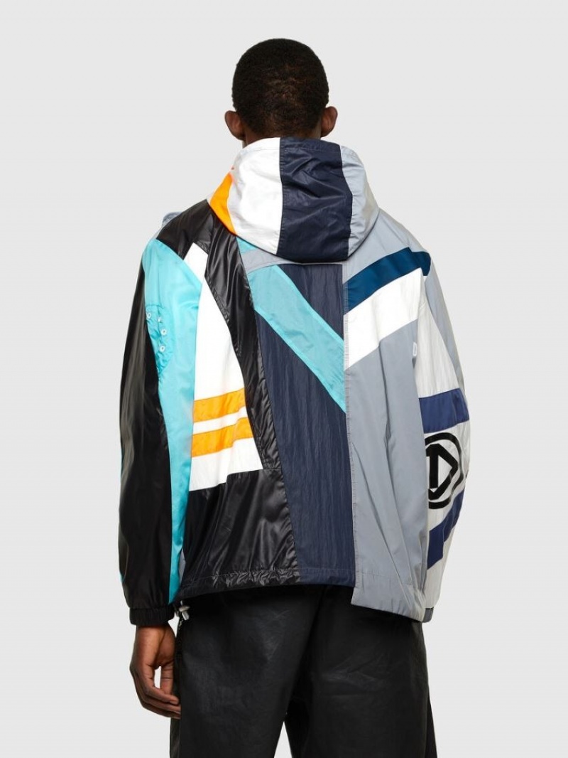 Blue / Grey Diesel J Edward Men's Jackets | 30216WDUZ