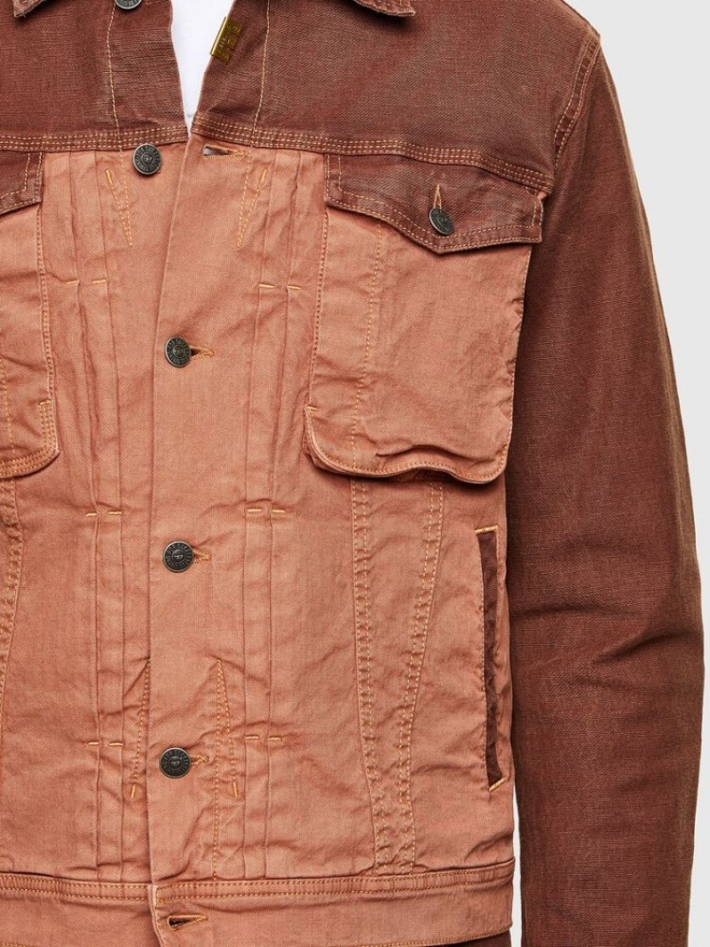 Brown Diesel D Yogi Sp1 Men's Denim Jackets | 29604KLCM