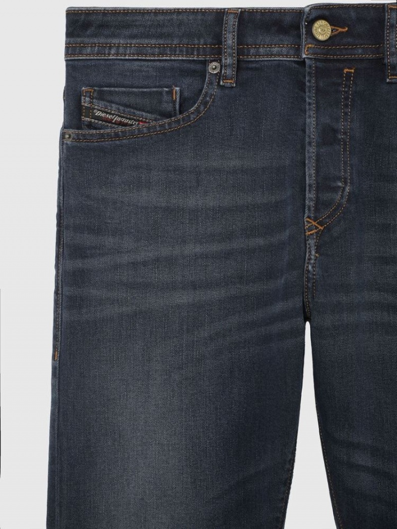 Dark Blue Diesel Buster Men's Tapered Jeans | 38062JIYR