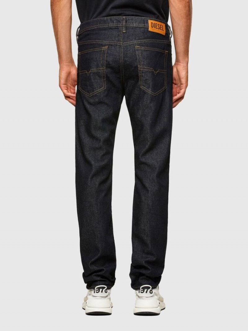 Dark Blue Diesel Buster Men's Tapered Jeans | 81930KAQU