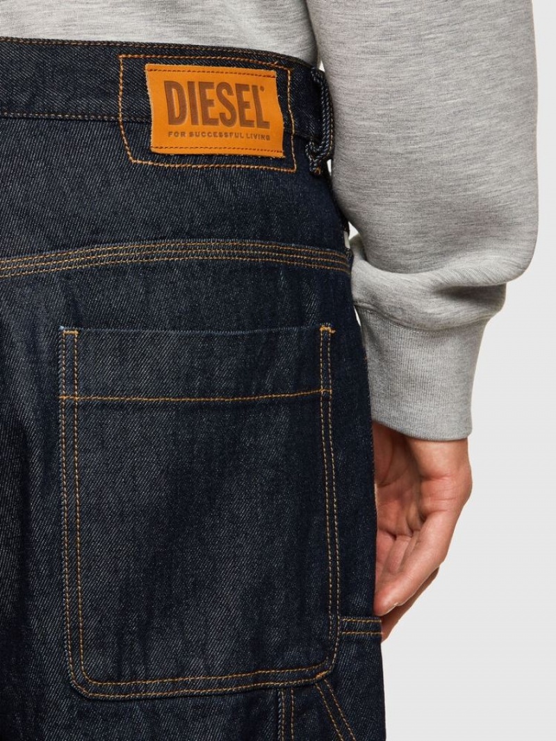 Dark Blue Diesel D Franky Men's Straight Jeans | 71849LJCU