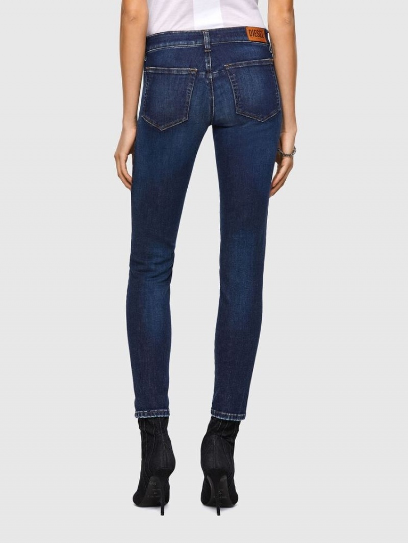 Dark Blue Diesel D Jevel Women's Slim Jeans | 36827BCMG