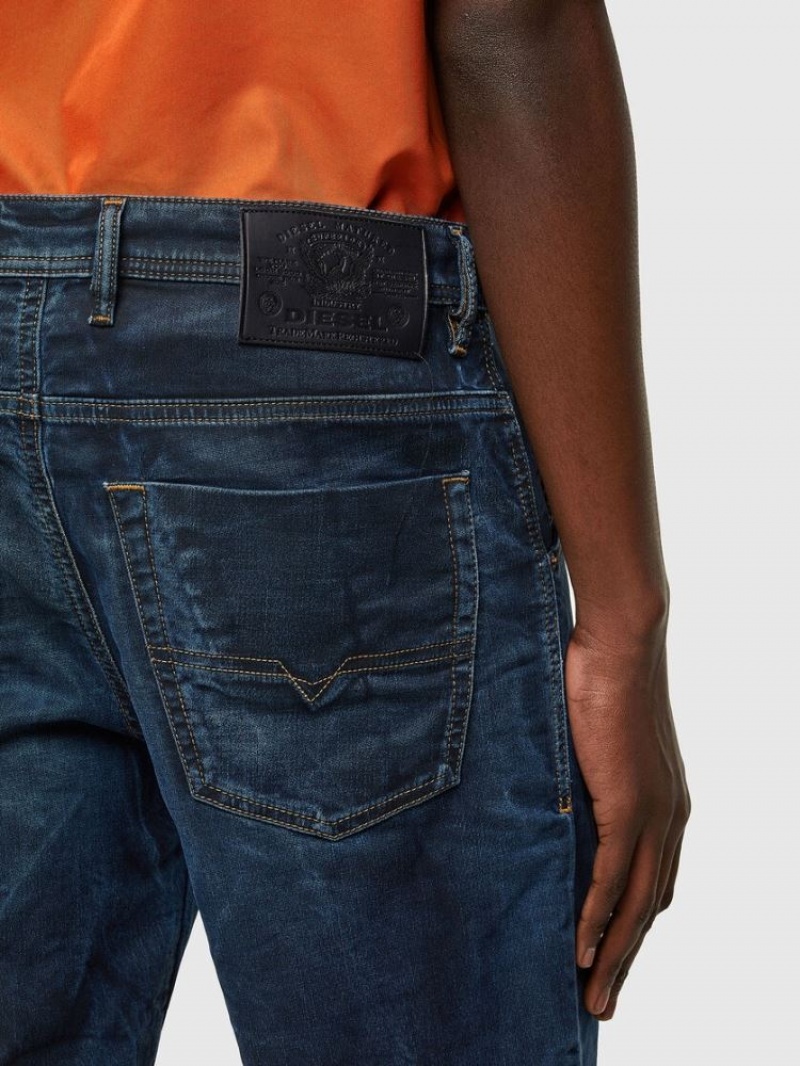 Dark Blue Diesel D Krooshor Men's Denim Shorts | 45089NYVC