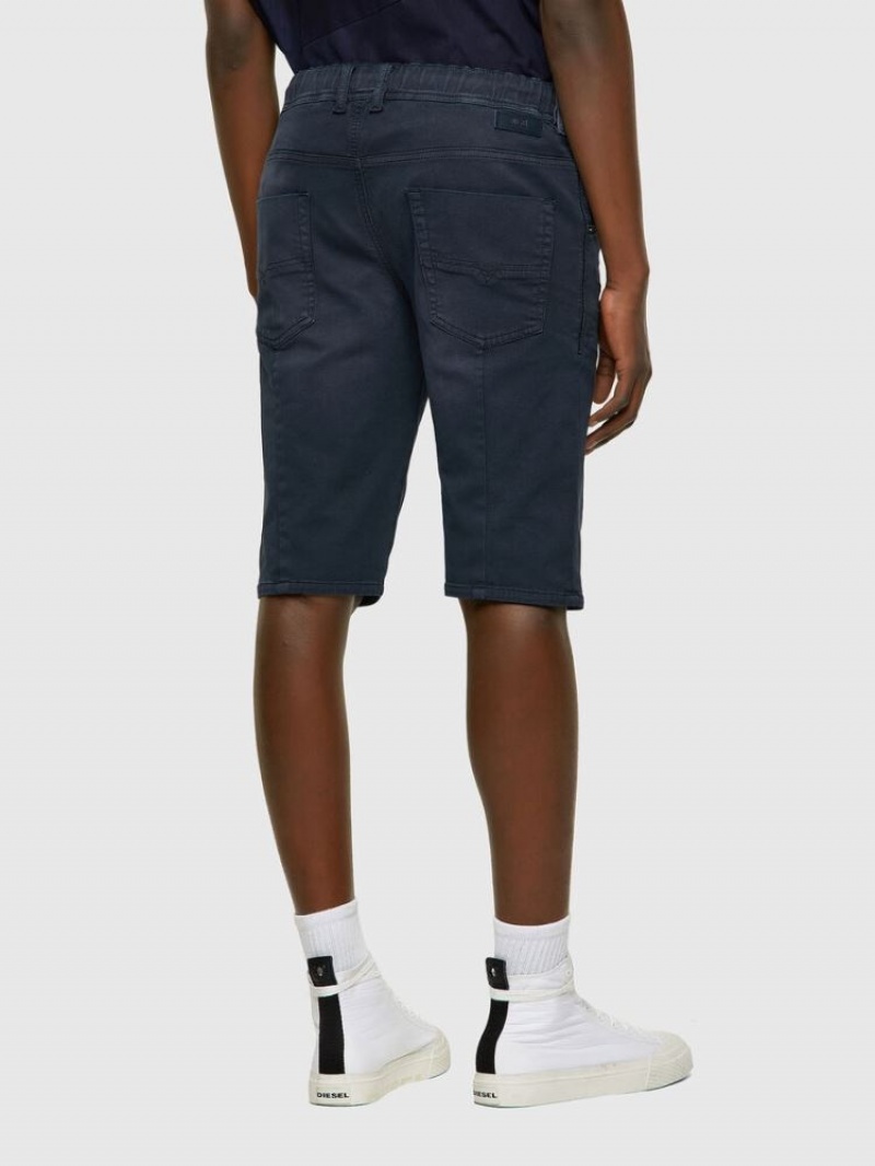 Dark Blue Diesel D Krooshor Men's Shorts | 29405IBJV