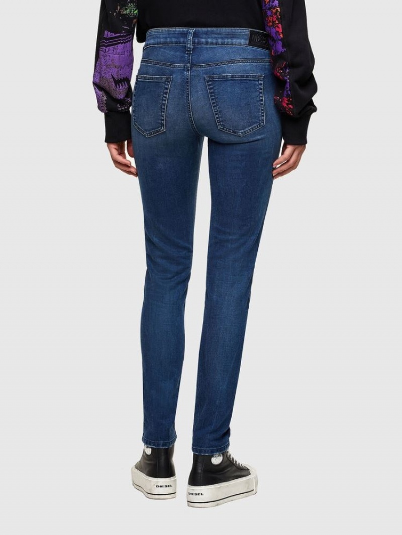 Dark Blue Diesel D Ollies Slim Women's Joggjeans | 76490MIOJ