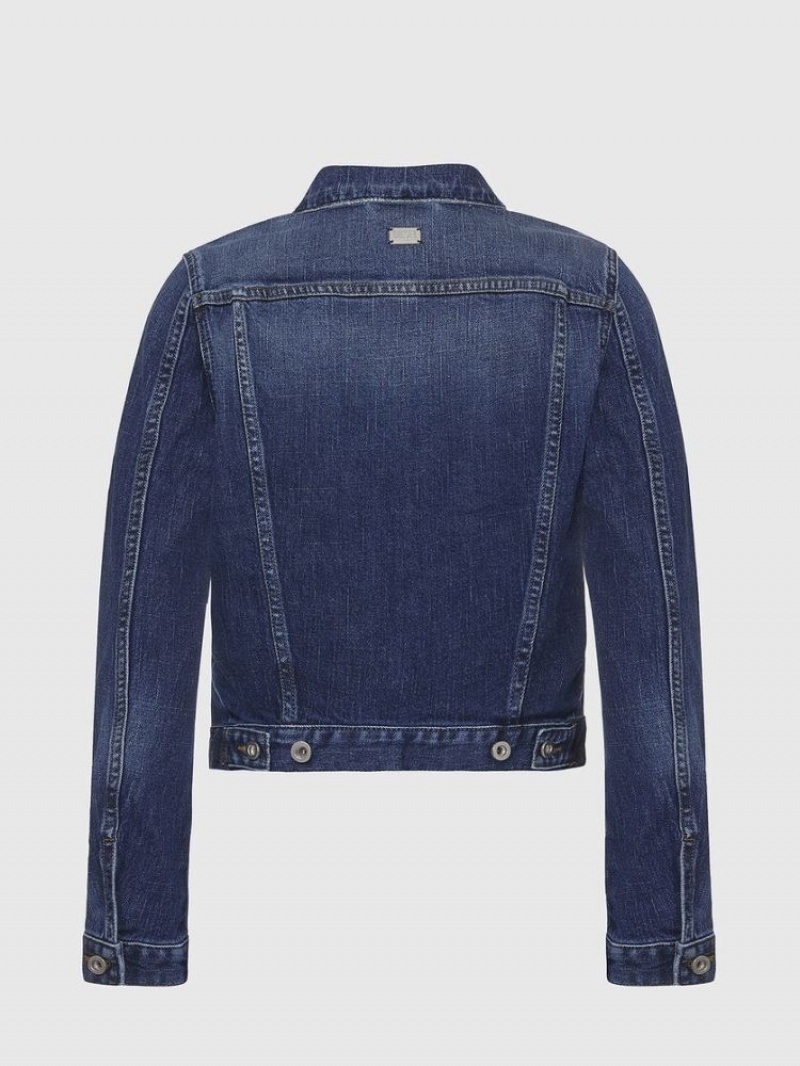 Dark Blue Diesel De Limmy Women's Denim Jackets | 65038MODY