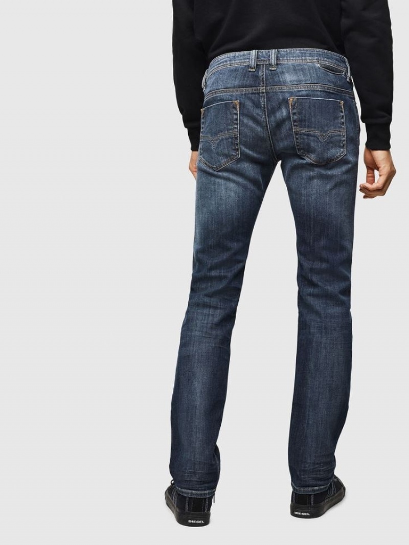 Dark Blue Diesel Safado Men's Straight Jeans | 89174FZIX