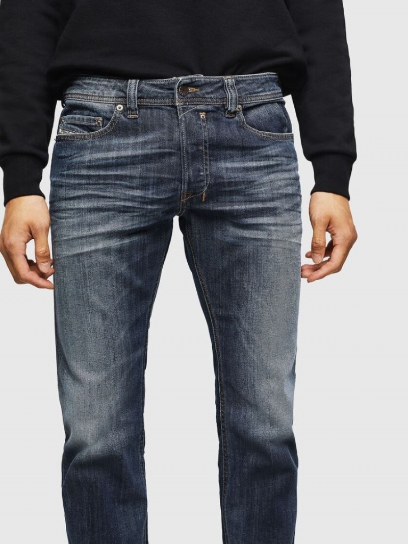 Dark Blue Diesel Safado Men's Straight Jeans | 89174FZIX