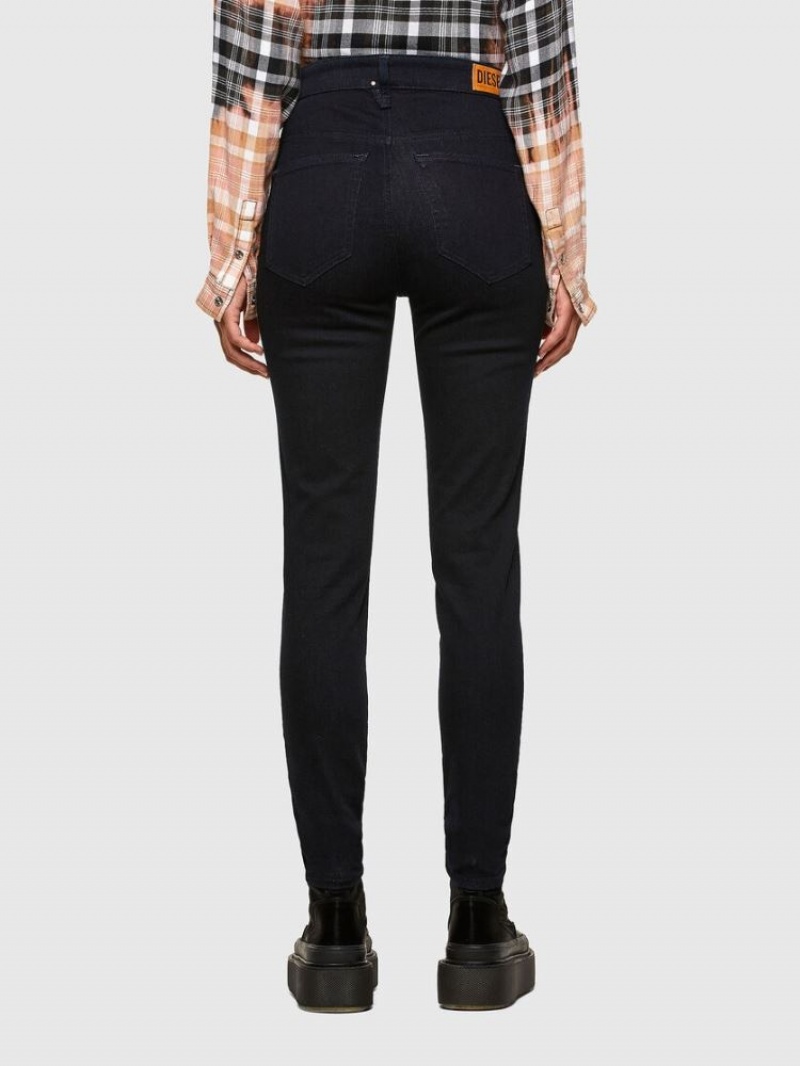 Dark Blue Diesel Slandy High Women's Skinny Jeans | 48932GFHM