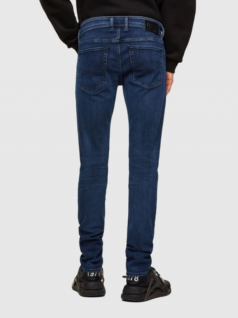 Dark Blue Diesel Sleenker Men's Skinny Jeans | 86945YNAP