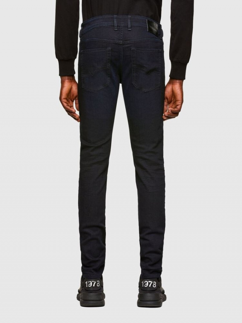 Dark Blue Diesel Sleenker Men's Skinny Jeans | 29846QETO