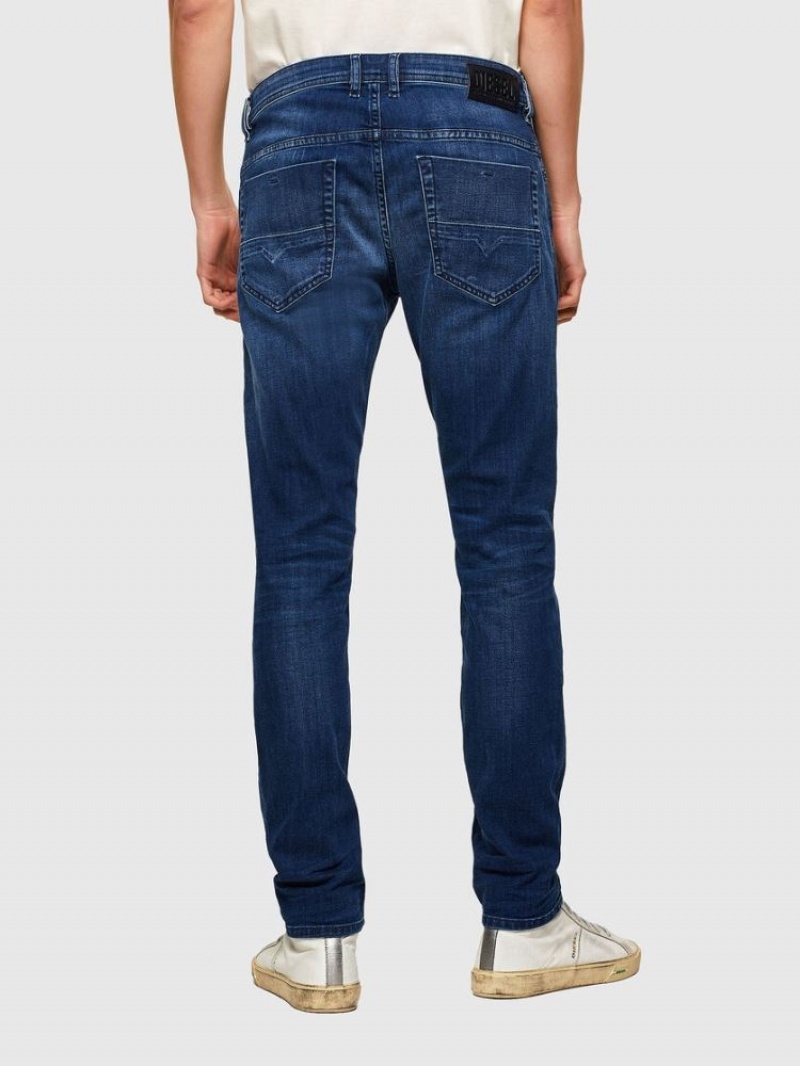 Dark Blue Diesel Thommer Men's Slim Jeans | 39045IQUZ