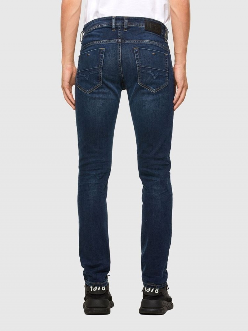 Dark Blue Diesel Thommer Men's Slim Jeans | 10234WYKE