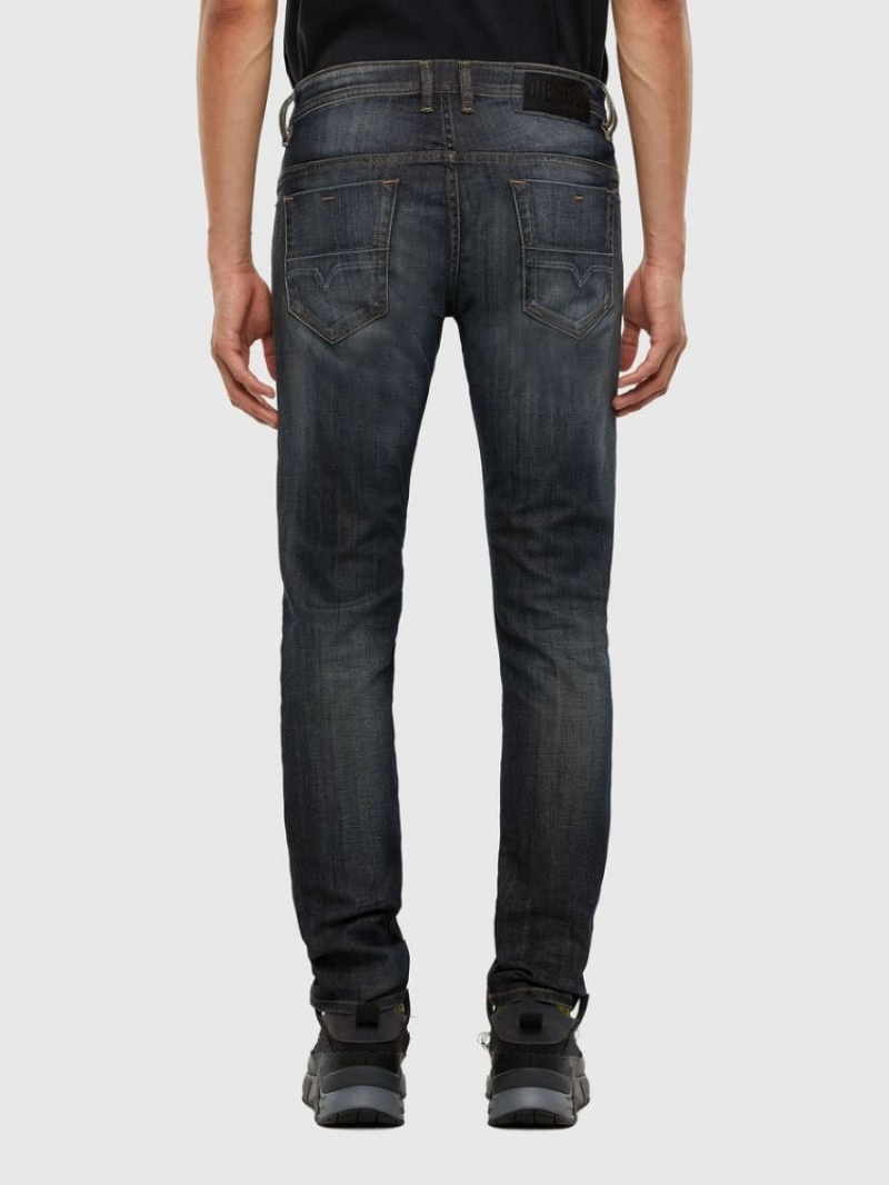 Dark Blue Diesel Thommer Men's Slim Jeans | 86521MTNQ