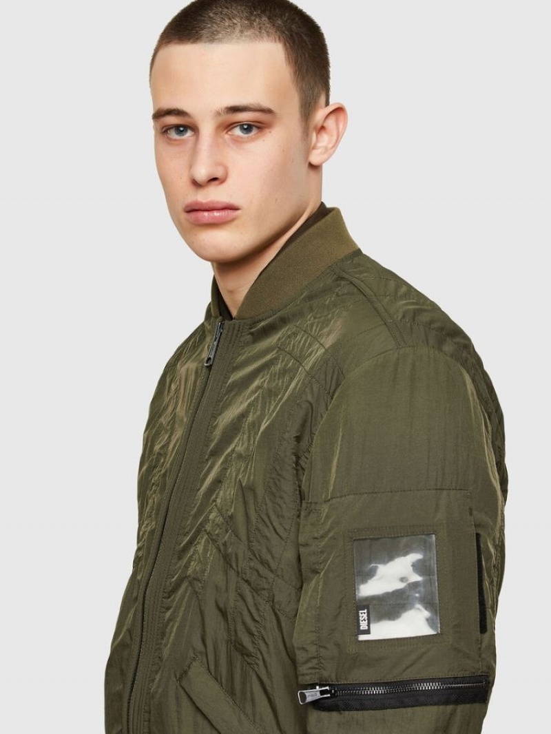 Green Diesel J Olive Men's Jackets | 78364DOKL