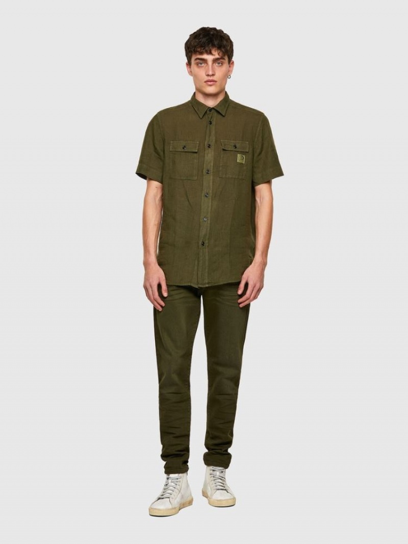 Green Diesel S Kiru Men's Shirts | 52680OCQN