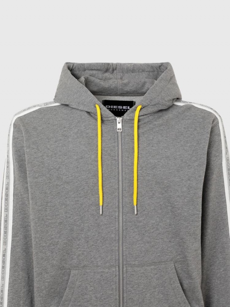 Grey Diesel Umlt Brandon Z Men's Hoodie | 08927OTEP