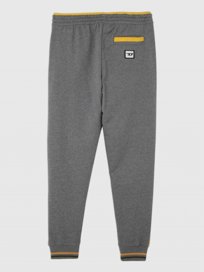 Grey / Yellow Diesel Umlb Peter Sp Men's Sweatpants | 05791QFIV