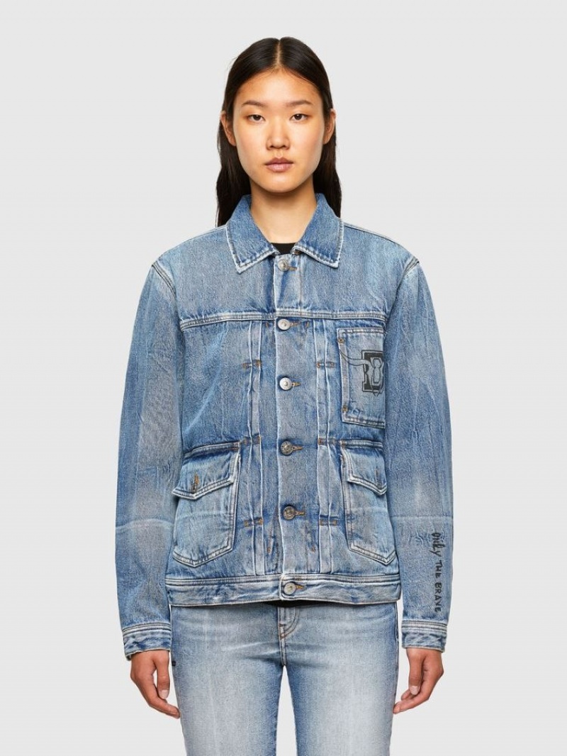 Light Blue Diesel Cl D Bil Men's Denim Jackets | 10926GXKU