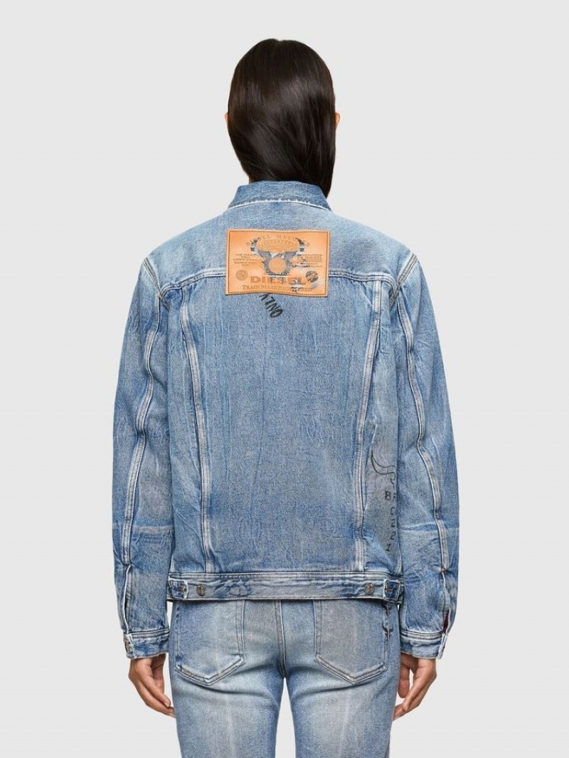 Light Blue Diesel Cl D Bil Women's Denim Jackets | 10247QFBK