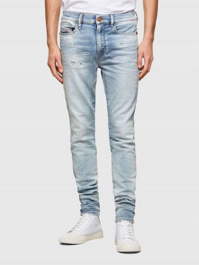 Light Blue Diesel D Reeft Skinny Men\'s Joggjeans | 40529JRWN