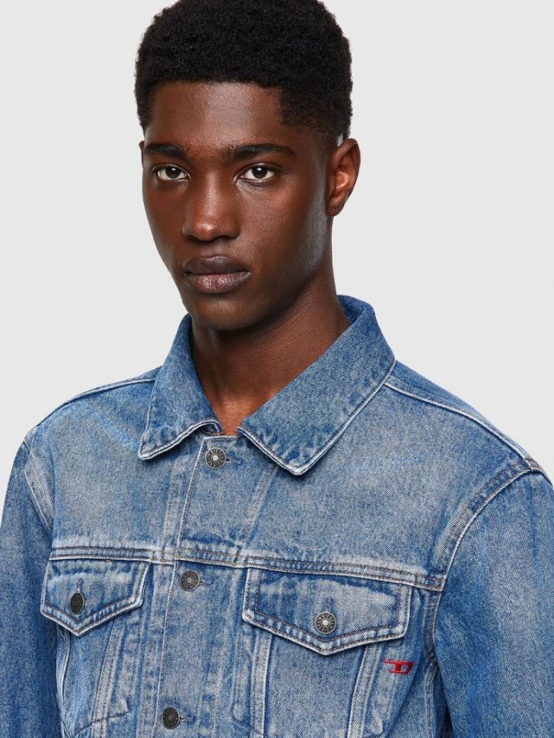 Light Blue Diesel D Sal Men's Denim Jackets | 26538JWZK