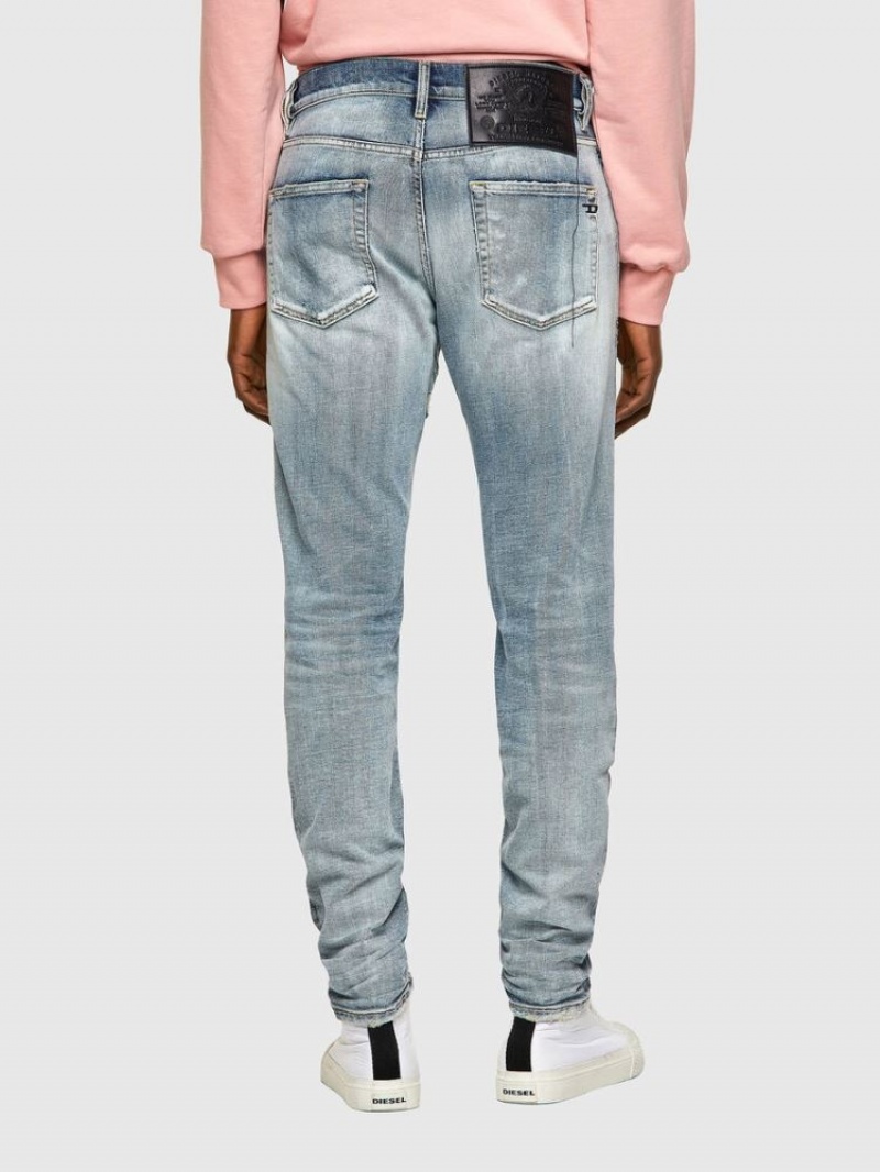 Light Blue Diesel D Strukt Men's Slim Jeans | 02486EKGC