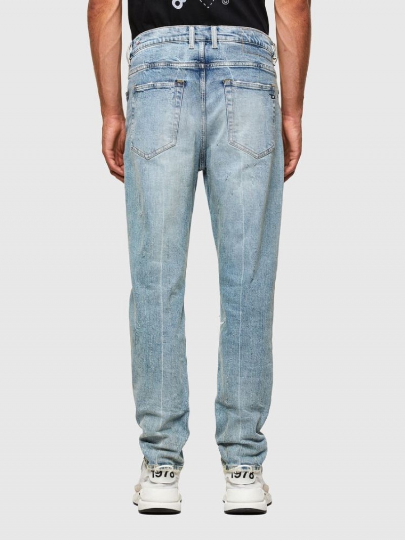 Light Blue Diesel D Vider Men's Carrot Jeans | 46751GYFD