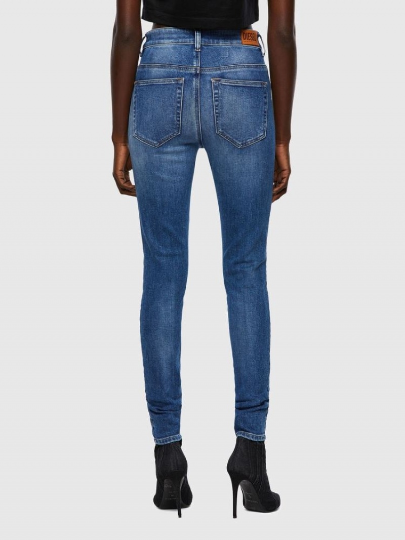 Light Blue Diesel Slandy High Women's Skinny Jeans | 75019YHMP