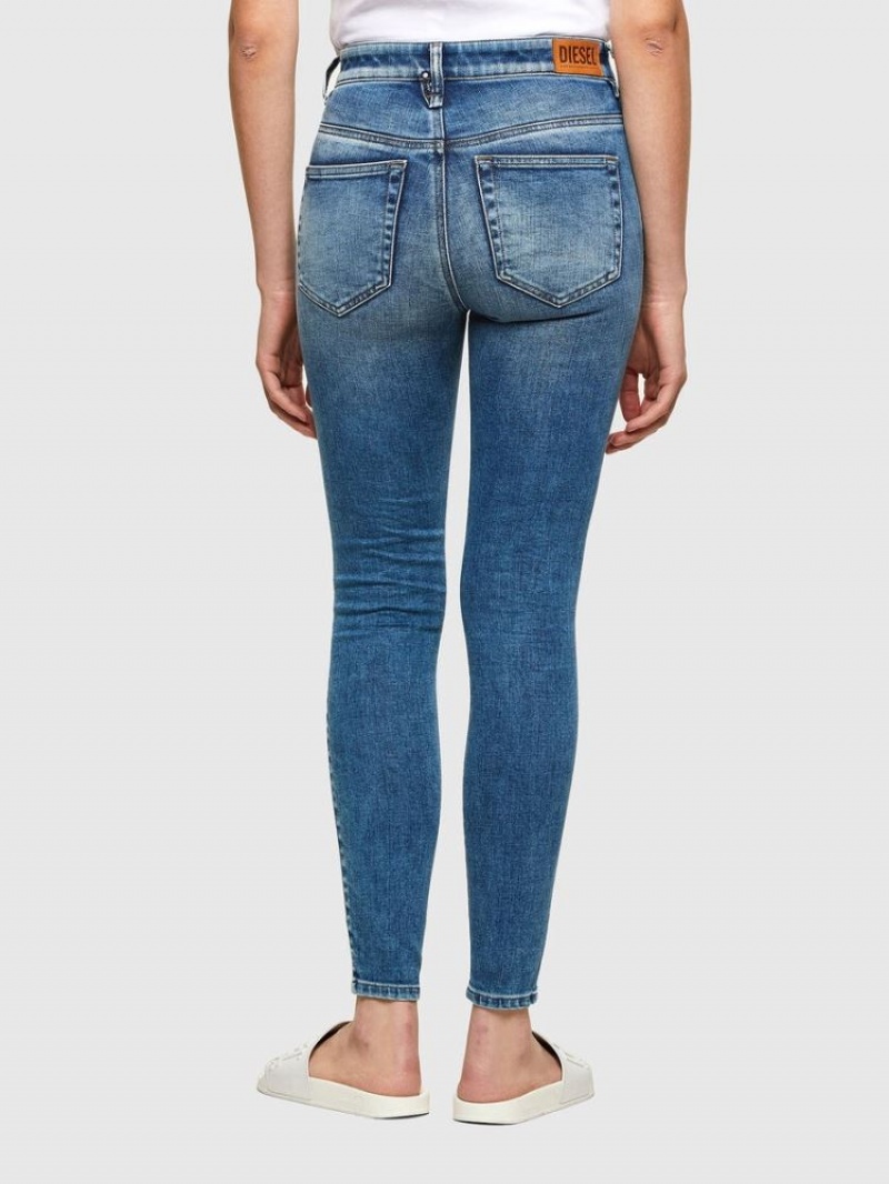 Light Blue Diesel Slandy High Women's Skinny Jeans | 54267VXTH