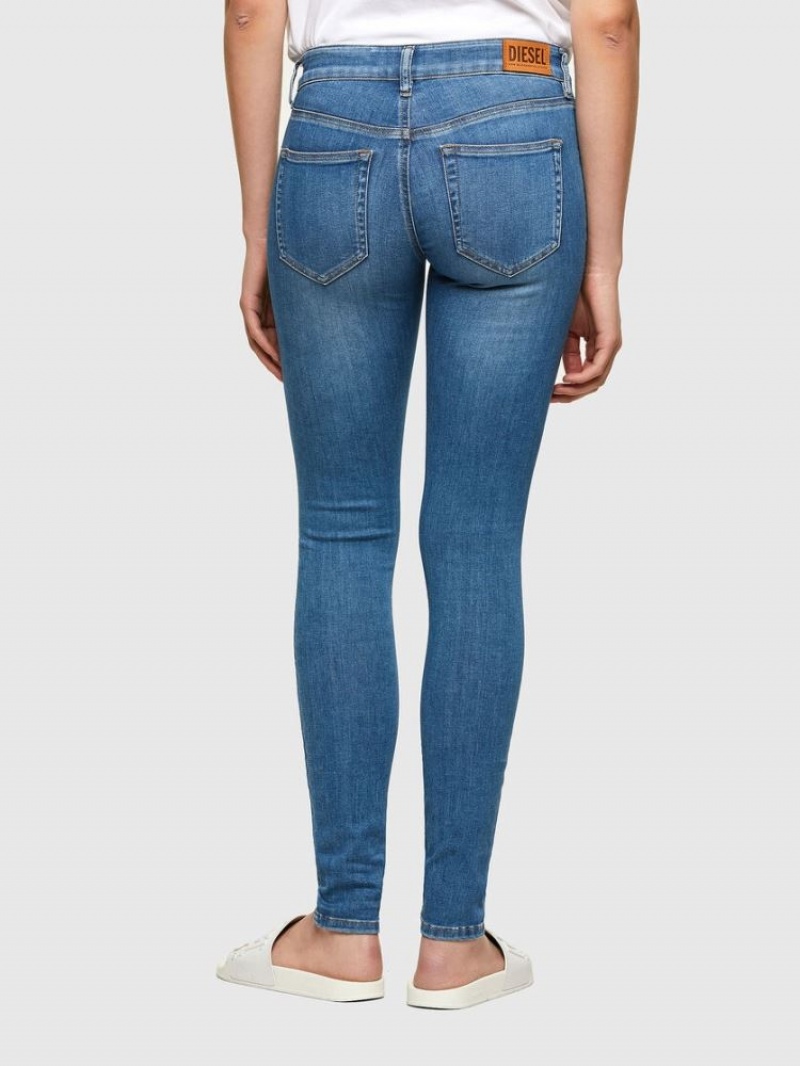 Light Blue Diesel Slandy Women's Skinny Jeans | 29461HYOG