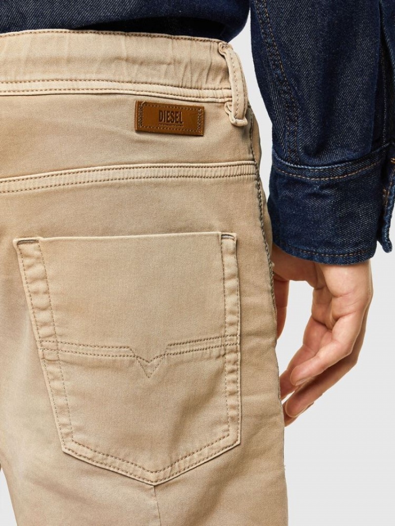 Light Brown Diesel D Krooshor Men's Denim Shorts | 13076WGMV