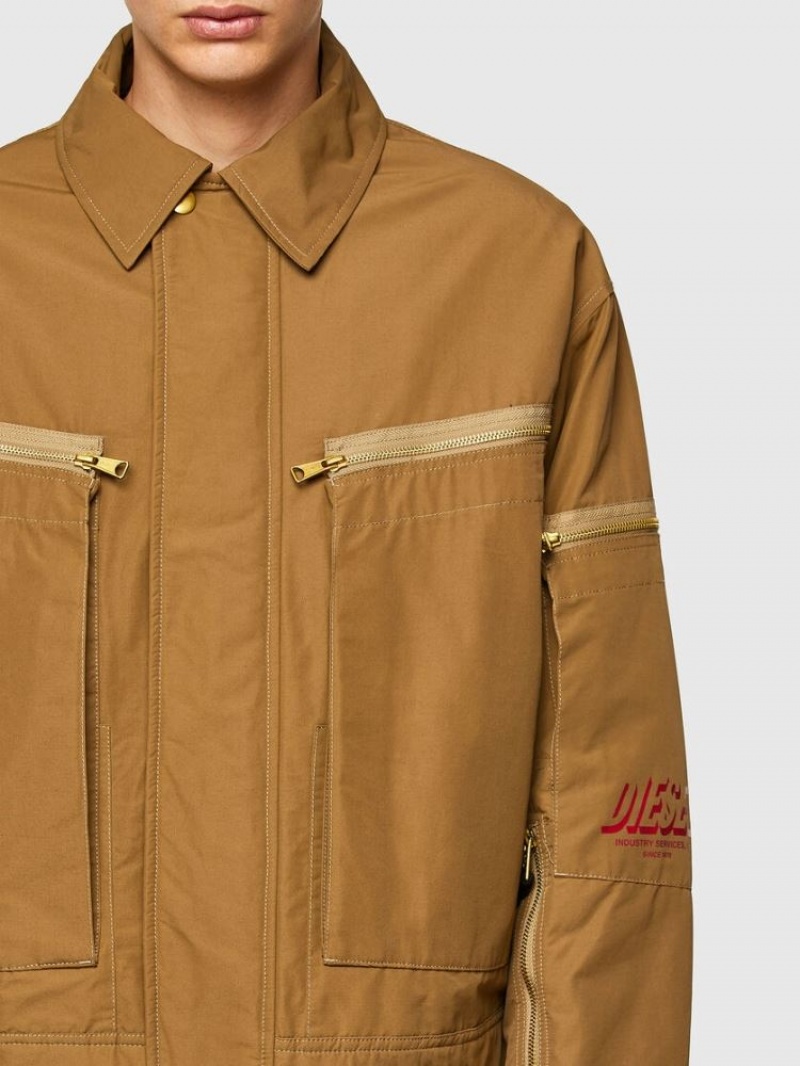 Light Brown Diesel J Thompson Men's Jackets | 46208YFWE