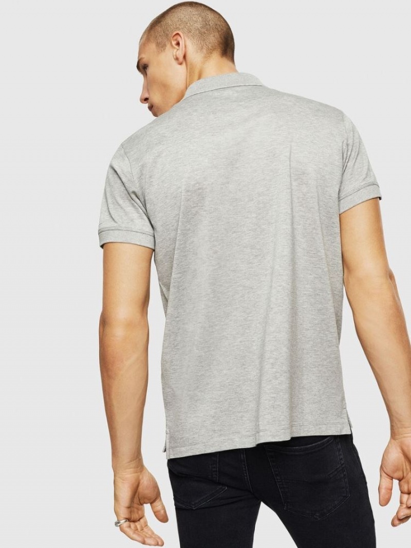 Light Grey Diesel T Hart Men's Polos | 14790TVMU