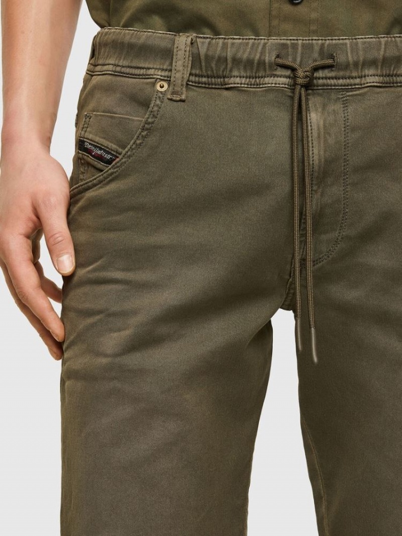 Olive Diesel D Krooshor Men's Denim Shorts | 64738CLDY