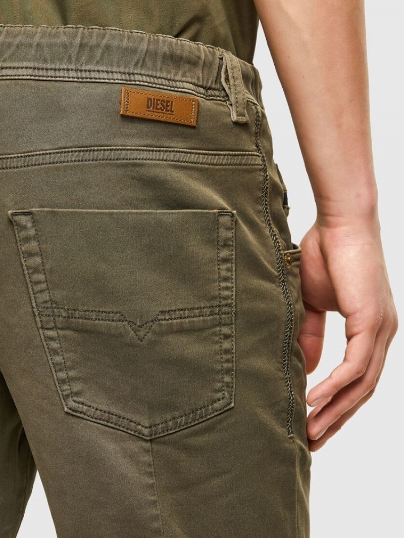 Olive Diesel D Krooshor Men's Denim Shorts | 64738CLDY