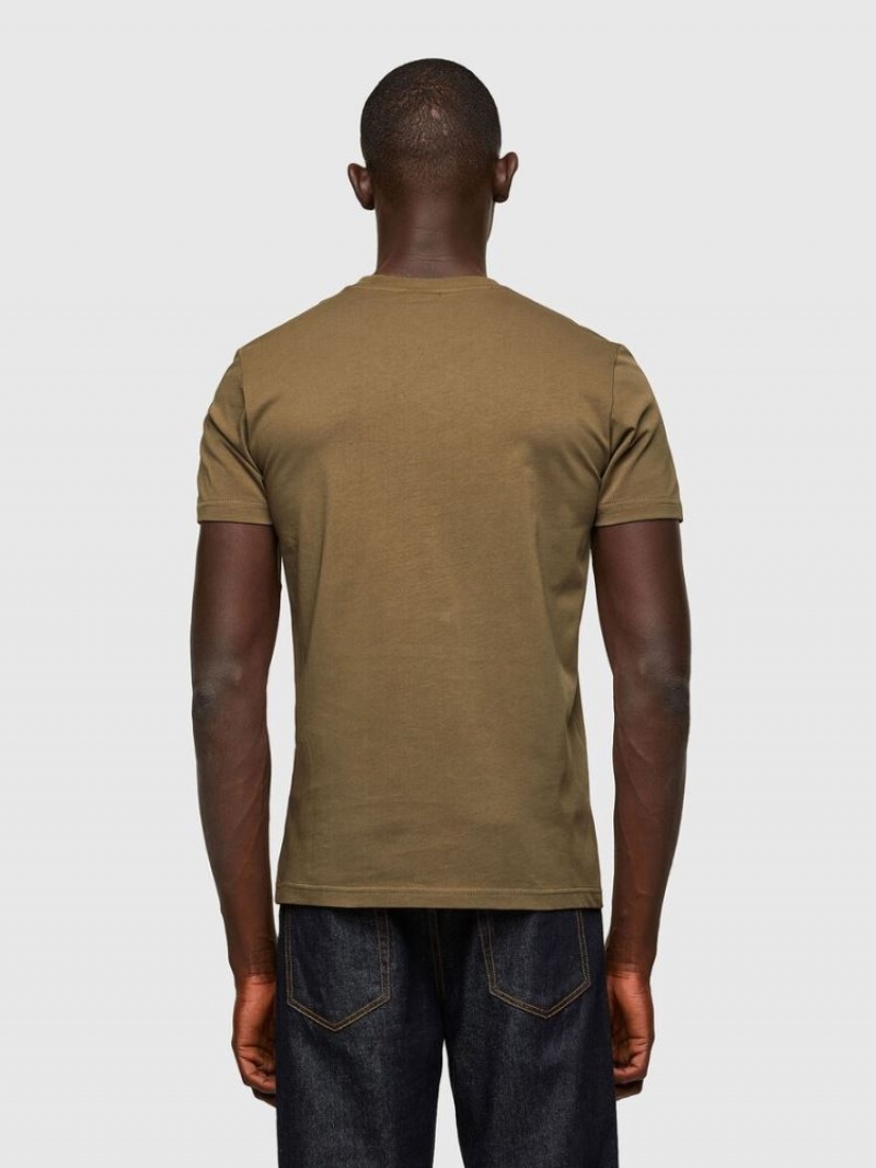 Olive Diesel T Diegos A2 Men's T Shirts | 09126LXFD