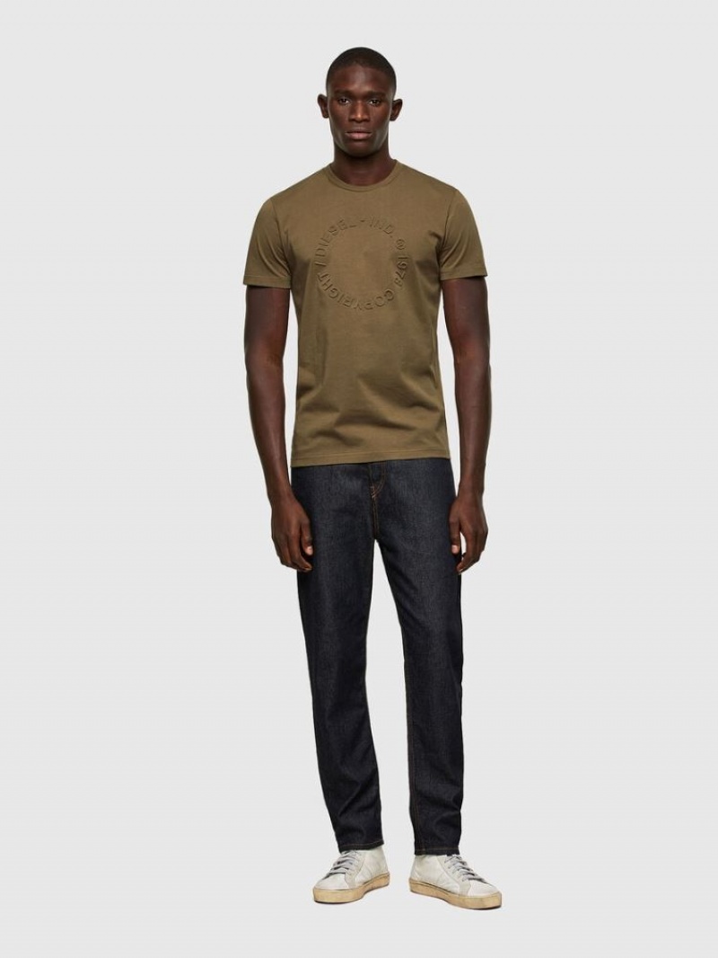 Olive Diesel T Diegos A2 Men's T Shirts | 09126LXFD