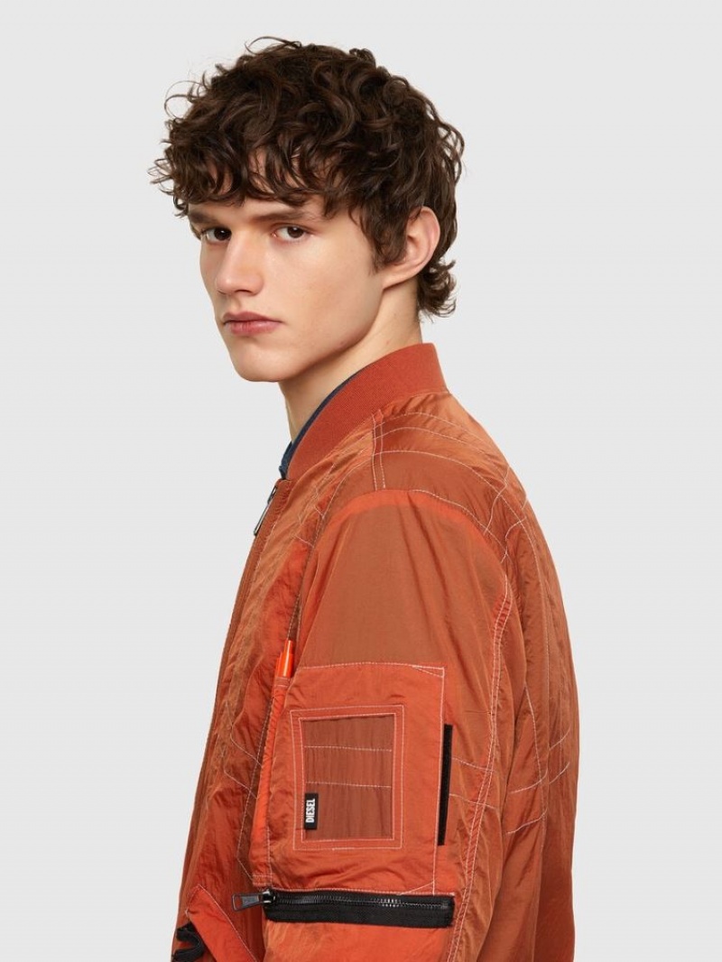 Orange Diesel J Olive Men's Jackets | 35274MUPK