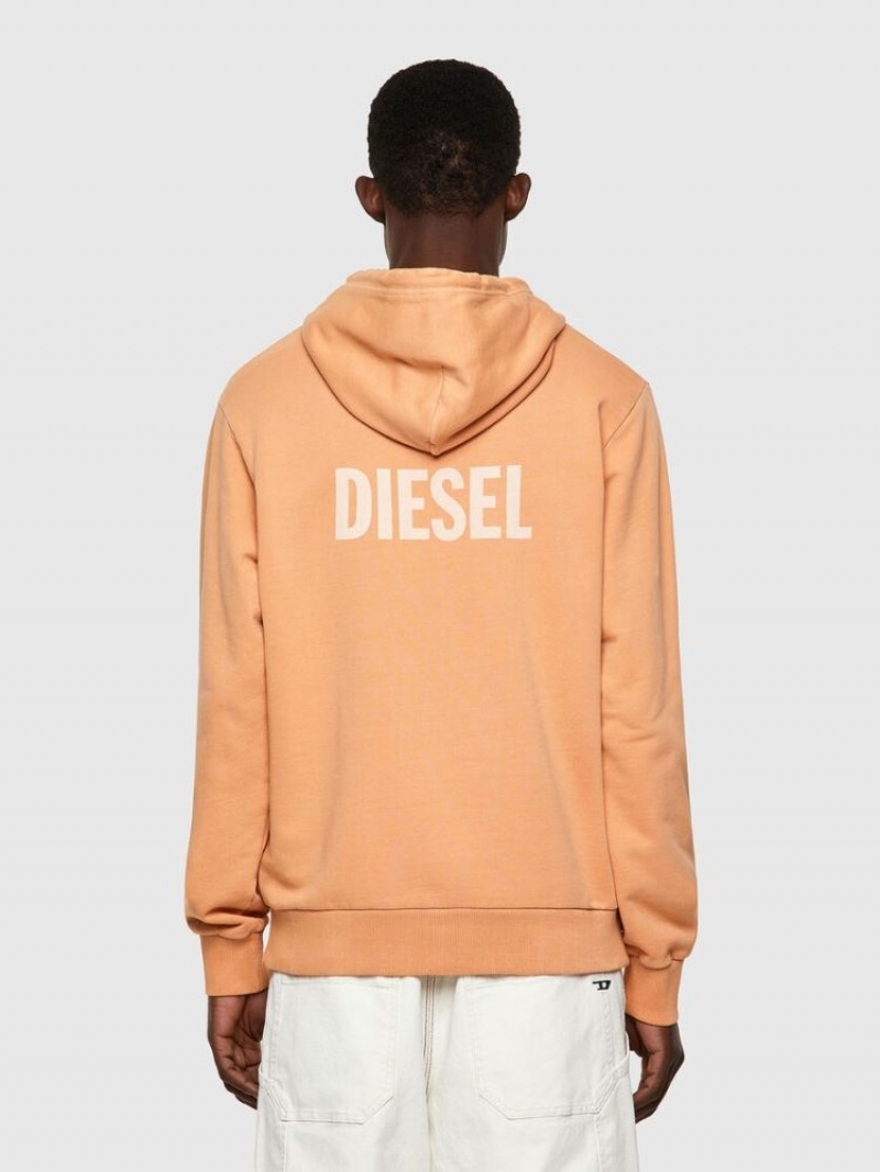 Orange Diesel S Girk Hood B3 Men's Sweatshirts | 86471LXEH