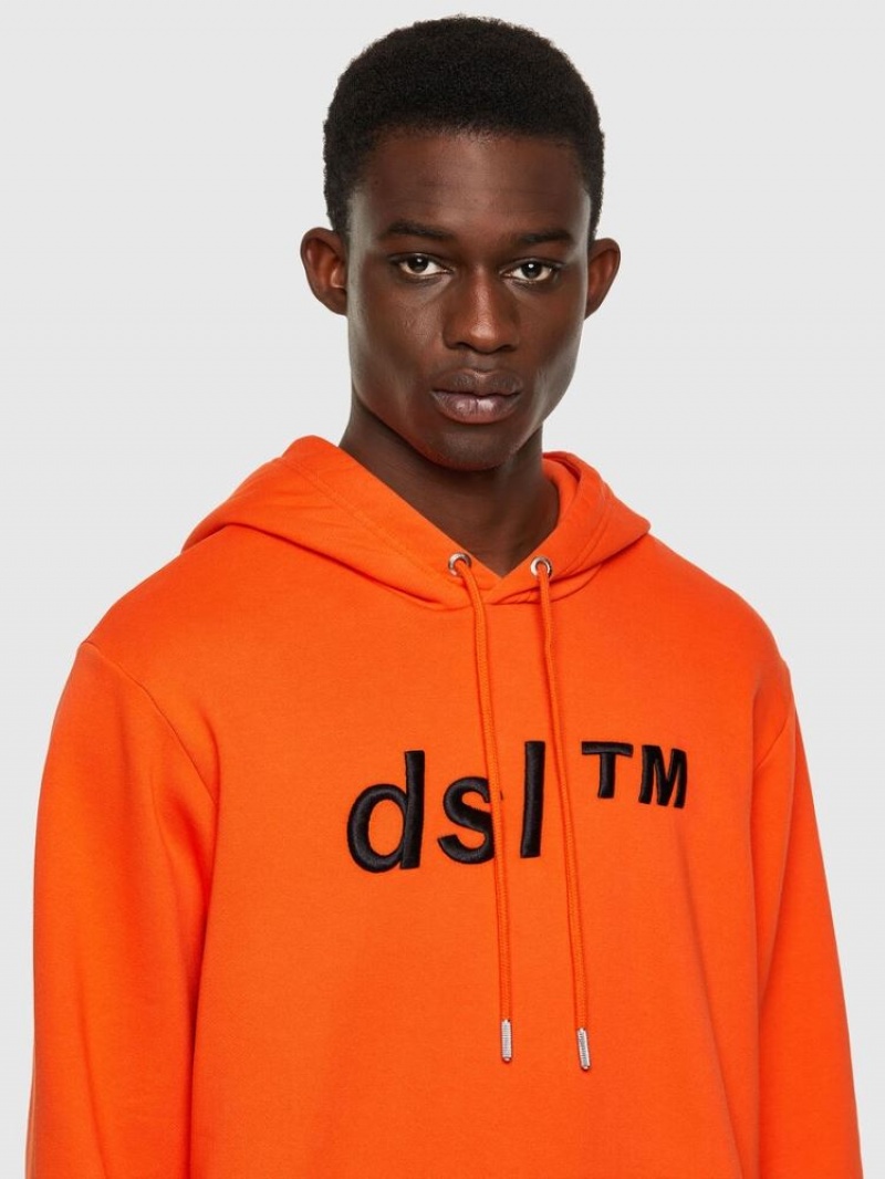 Orange Diesel S Girk Hood B4 Men's Sweatshirts | 80356UHMT