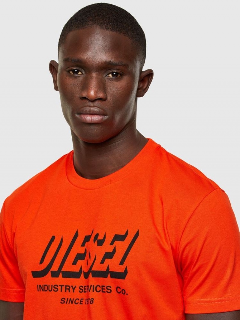 Orange Diesel T Diegos A5 Men's T Shirts | 14567CQGK