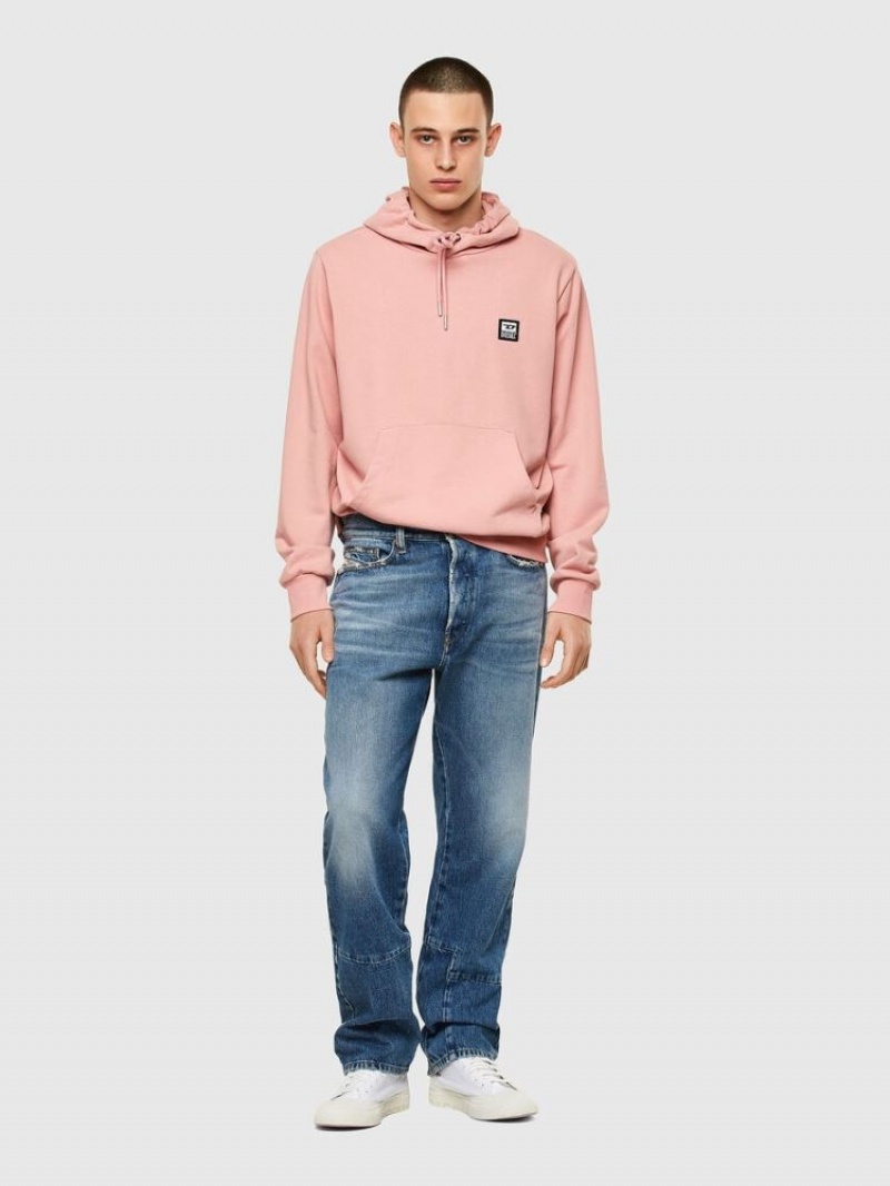 Pink Diesel S Girk Hood K21 Men's Sweatshirts | 90587LBZN