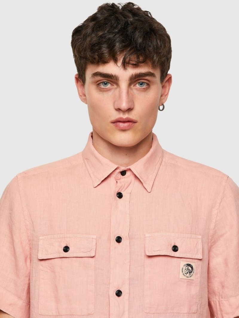 Pink Diesel S Kiru Men's Shirts | 70629QFNI