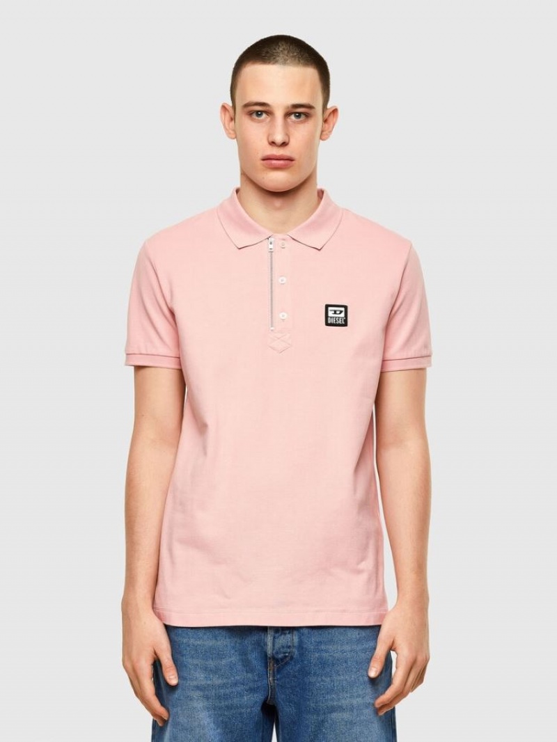 Pink Diesel T Harry Men\'s Polos | 17243PIQM