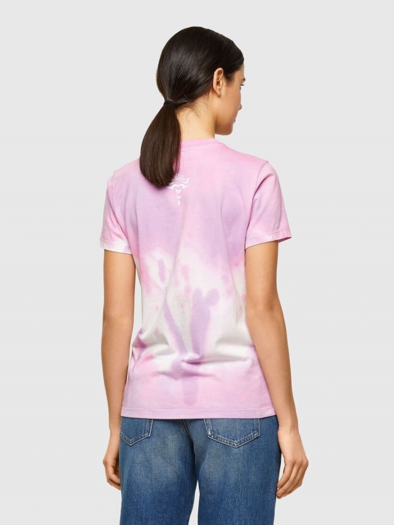 Pink Diesel T Sily A12 Women's T Shirts | 84751NFBM