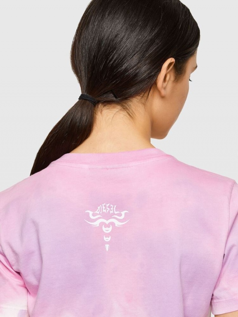 Pink Diesel T Sily A12 Women's T Shirts | 84751NFBM