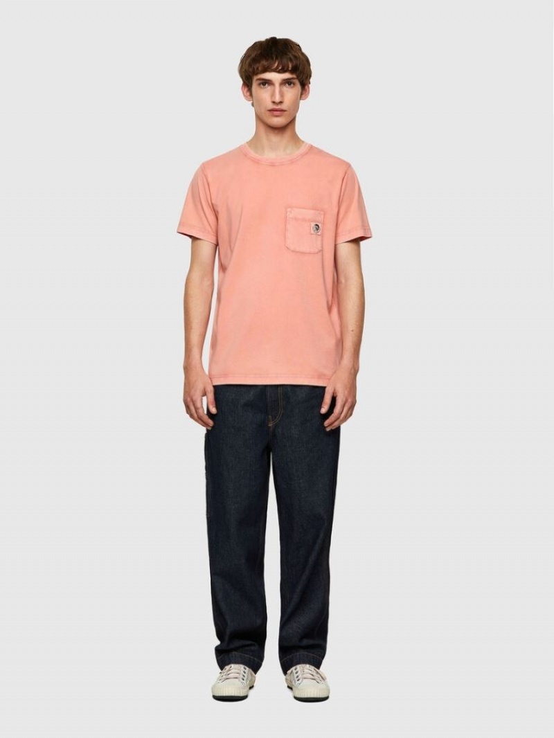 Pink Diesel T Worky Mohi B1 Men's T Shirts | 80716MHOV