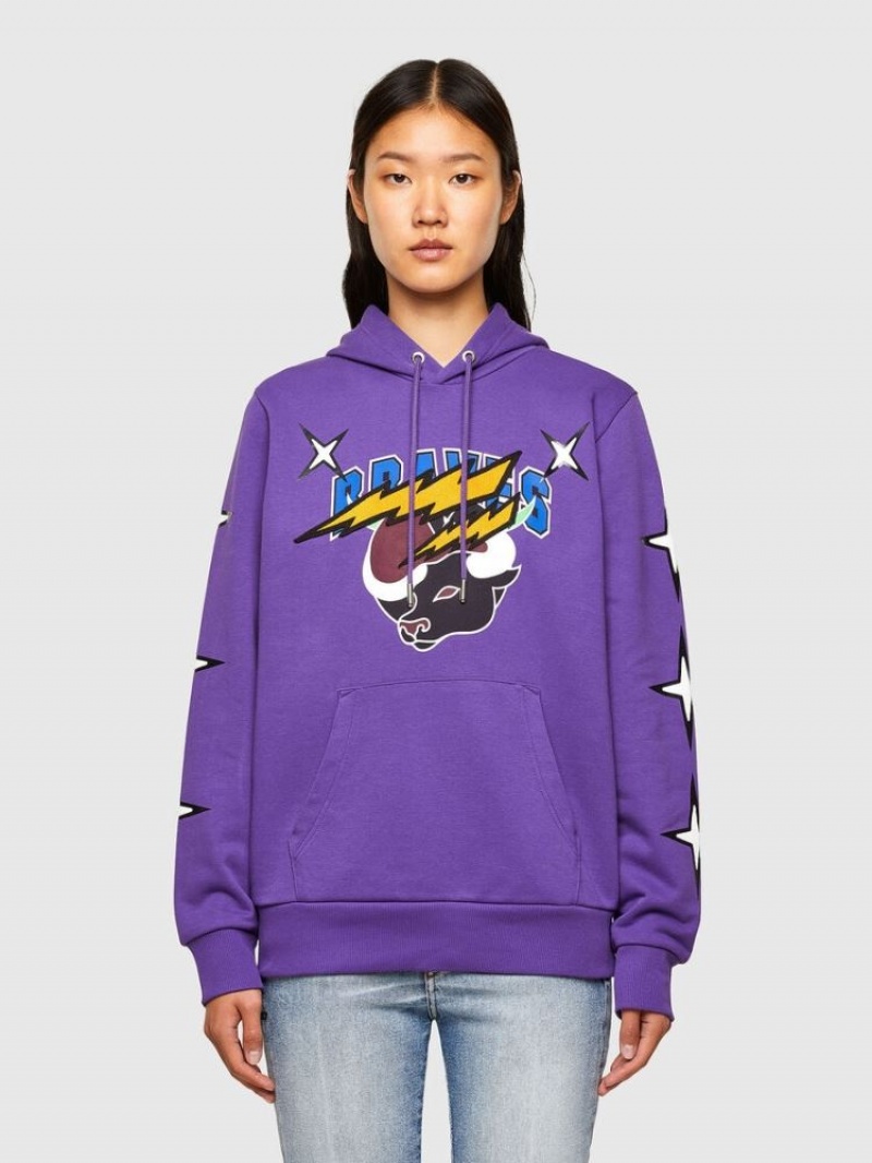 Purple Diesel Cl S Girk Hood O1 Men's Sweatshirts | 30926WMFG