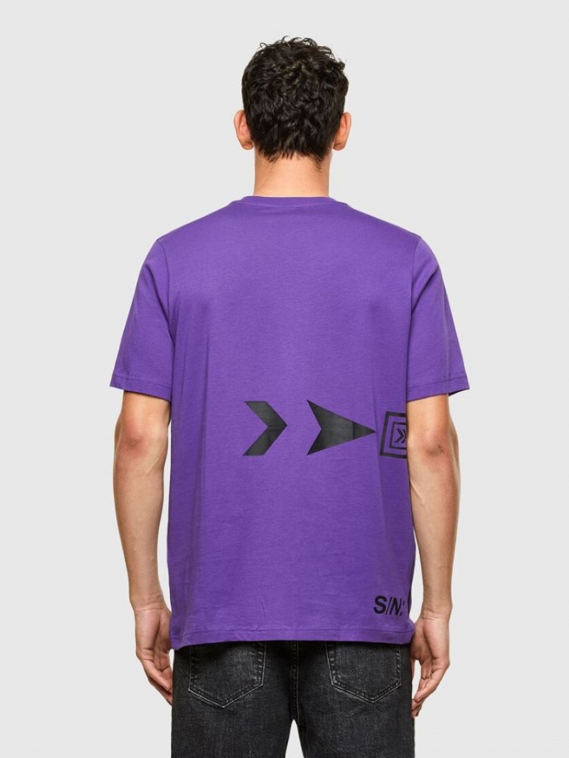 Purple Diesel T Just A42 Men's T Shirts | 09314XFGS